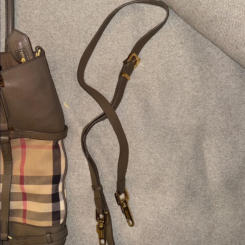 BURBERRY House Check Bridle CalfskinTote Bag vintage tan brown - Picture 14 of 17
